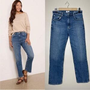 Citizens of Humanity COH Zurie Straight Leg Jeans in Medium Indigo, 27